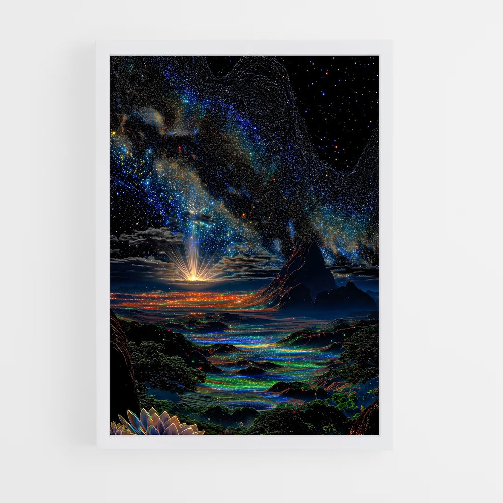 Poster Cosmic art envoûtant – affiche Art spatial (vue 3)
